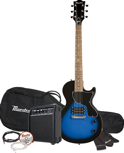 black and blue electric guitar|gibson maestro electric guitar price.